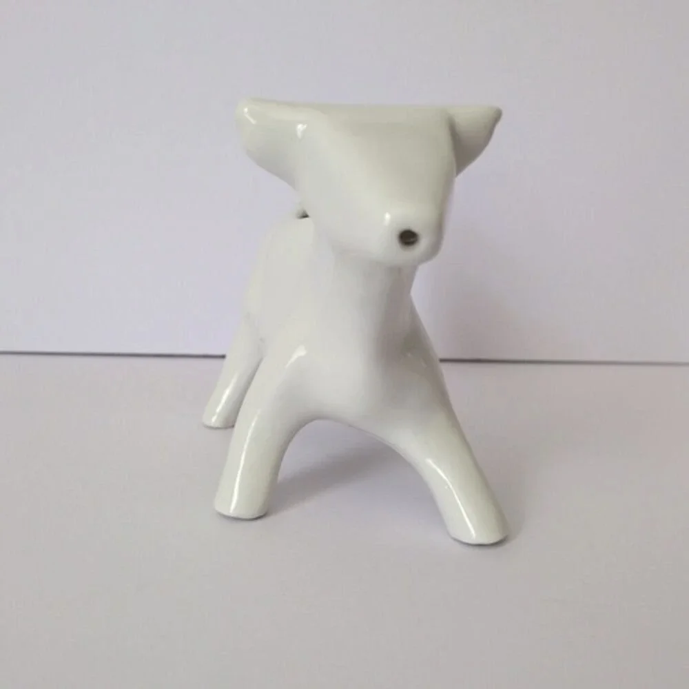 Porcelain‎ Cow Creamer White 4 oz Pitcher